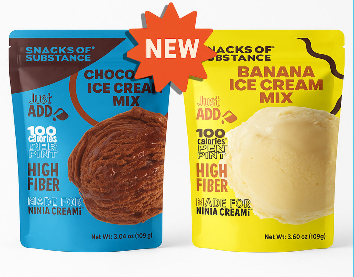 100-Calorie Ice Cream Mix | Chocolate + Banana | High-Fiber Ninja