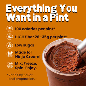 100-Calorie Ice Cream Mix | Chocolate + Banana | High-Fiber Ninja